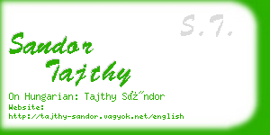 sandor tajthy business card